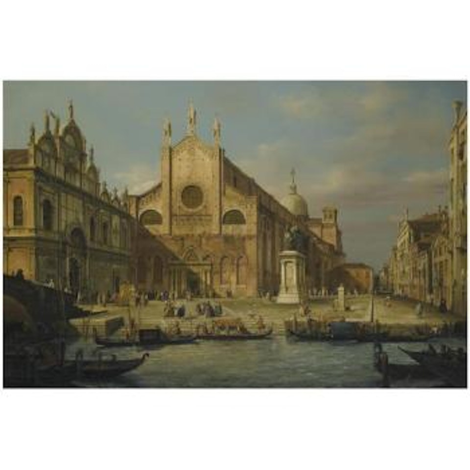 Venice, A View Of The Church Of SS. Giovanni E Paolo, Looking East, With The Monument To Bartolomeo Colleoni by Francesco Zanin