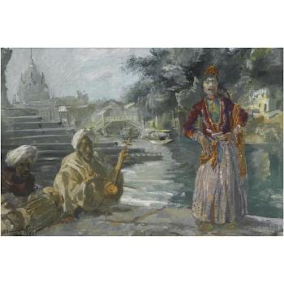 A Kashmiri Singer, Shrinagar by Alexander Evgenievich Yakovlev