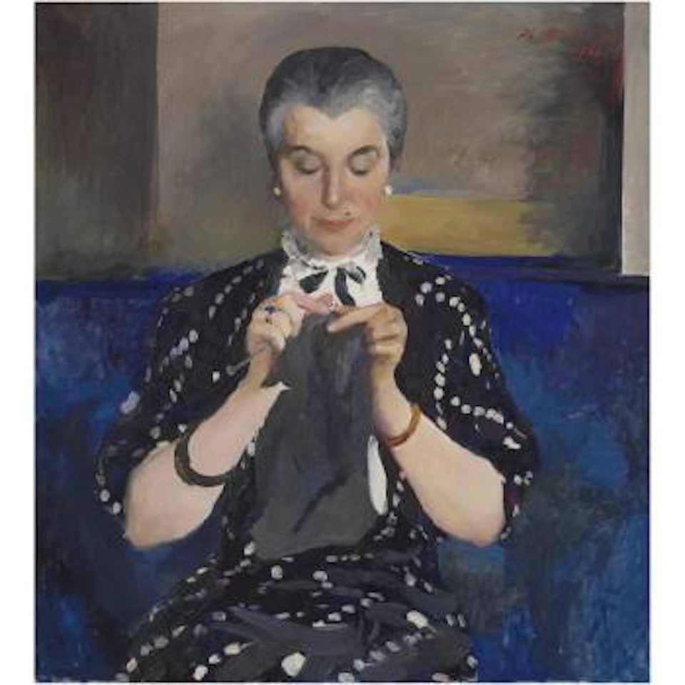 Lady Knitting by Filip Malyavin