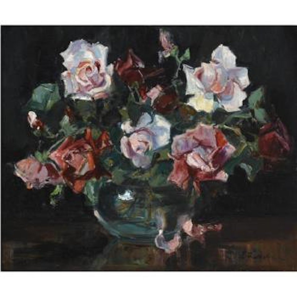 Still Life With Roses by Georgij Aleksandrovic Lapschin
