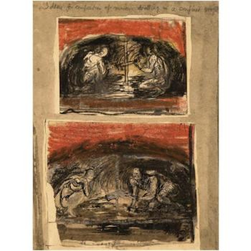 Ideas For Composition Of Miners Drilling In A Confined Stope by Graham Sutherland
