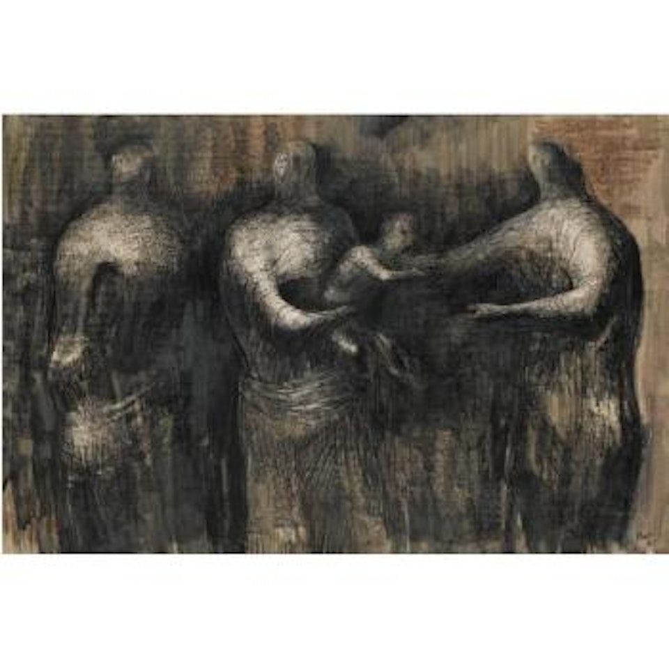 Three Women And A Child by Henry Moore