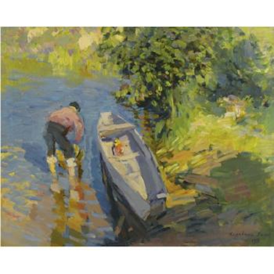 The Boat by Konstantin Alekseevich Korovin