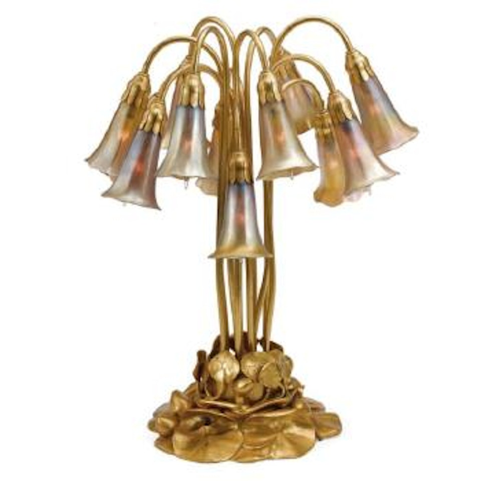 Twelve-light Lily Table Lamp by Tiffany Studios