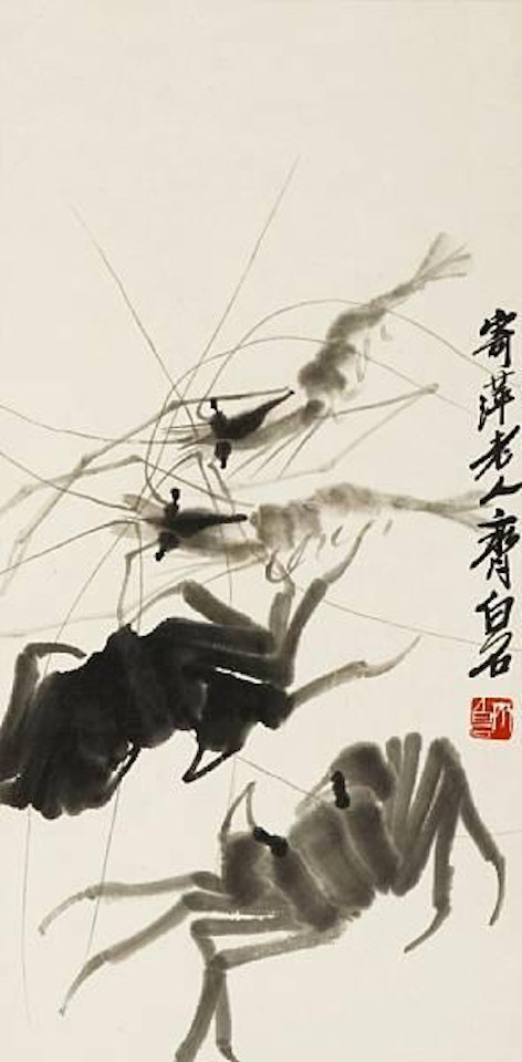 Shrimps and crabs by Qi Baishi