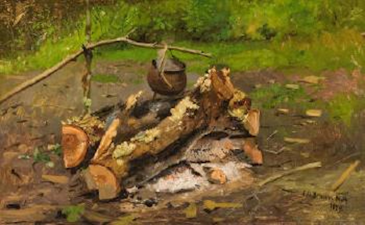 Camp in Vermont by John George Brown