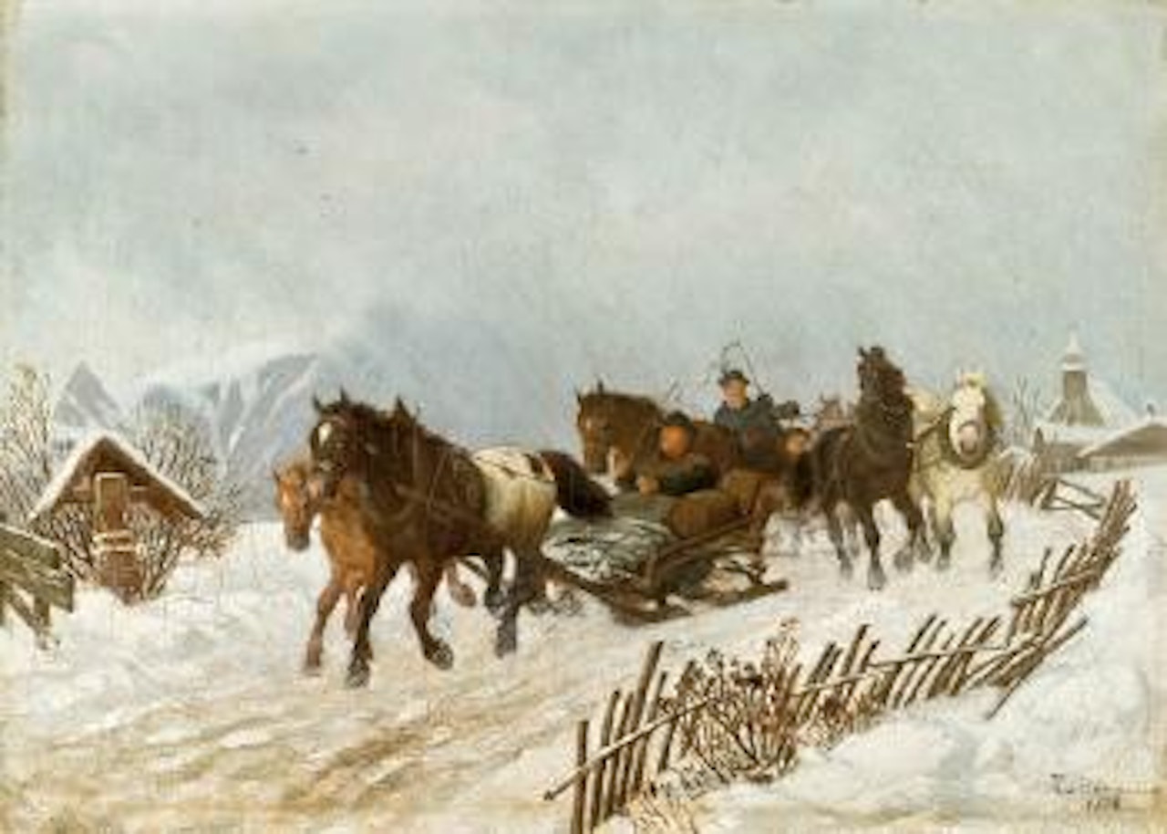 Schlittenfart by Theodor von Hörmann