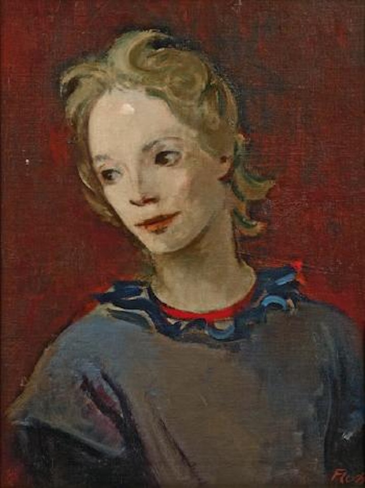 Dame in Rot by Joseph Floch