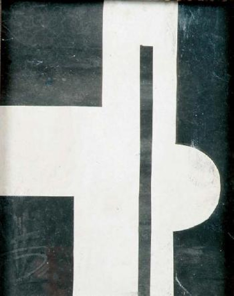 Lignes, blanches, fond noir by Walter Dexel