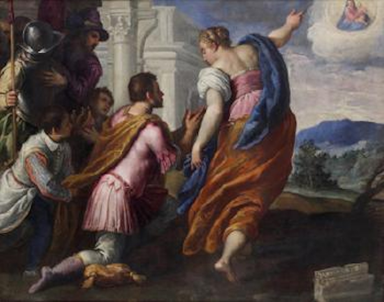The Tiburtine Sibyl interpreting Emporer Augustus's vision by Jacopo Palma il Giovane