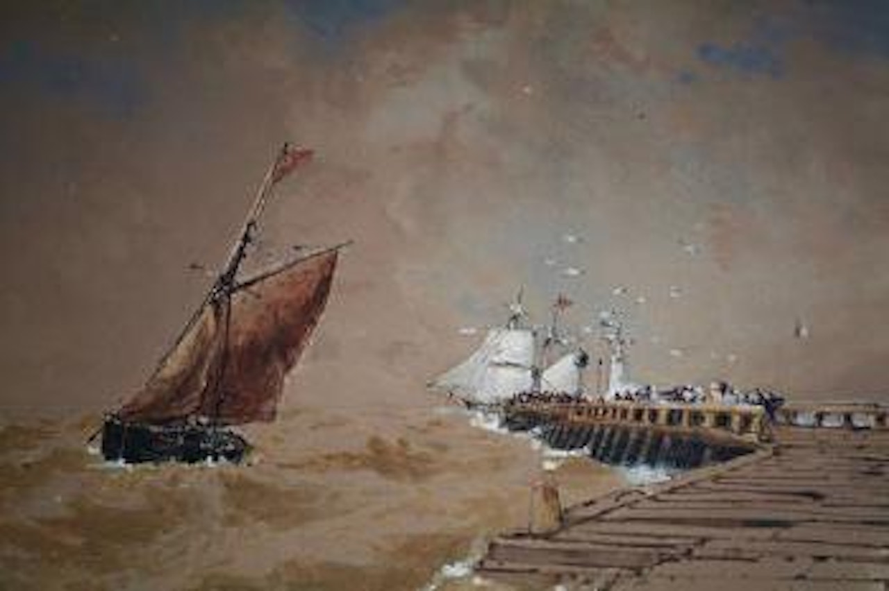 Calais Harbour by Thomas Bush Hardy