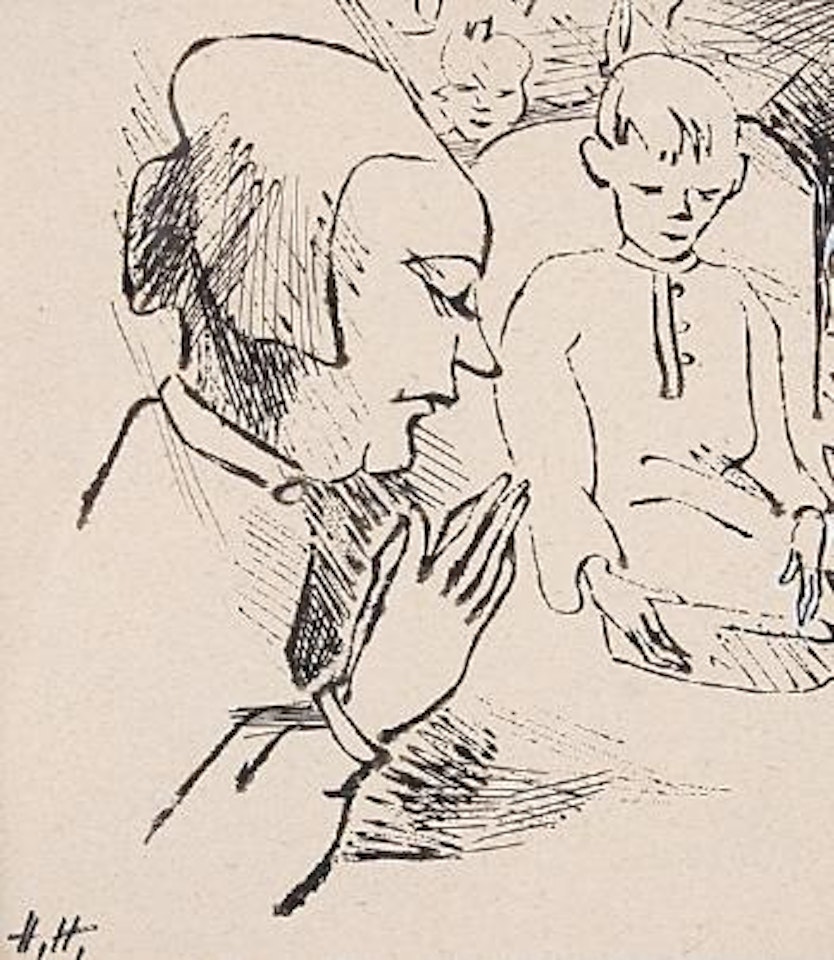 Das kranke Kind. by Hannah Höch