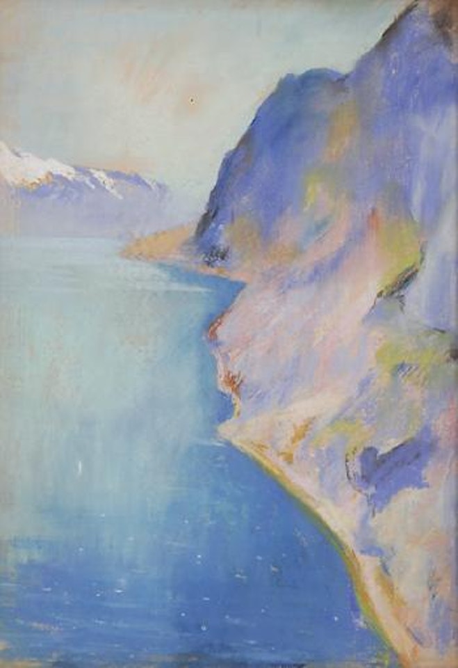 Abendstimmung am See. by Lesser Ury