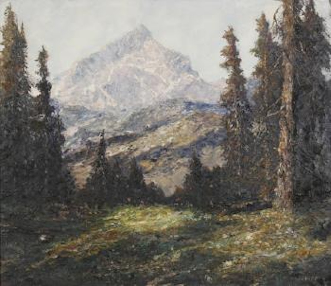 Die Alpspitze bei Garmisch. by Otto Pippel