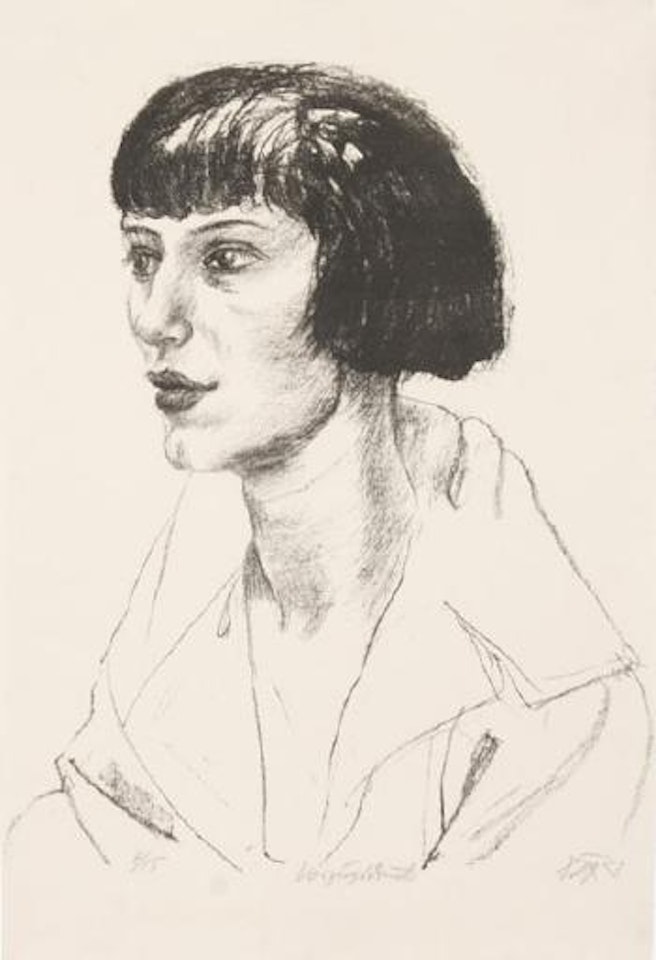 Frau Otto Mueller. by Otto Dix