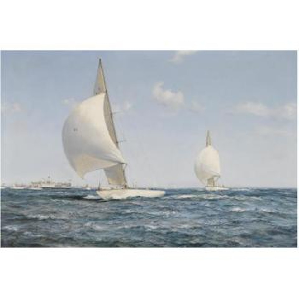 The America's Cup Race, Intrepid And Gretel II by Montague Dawson
