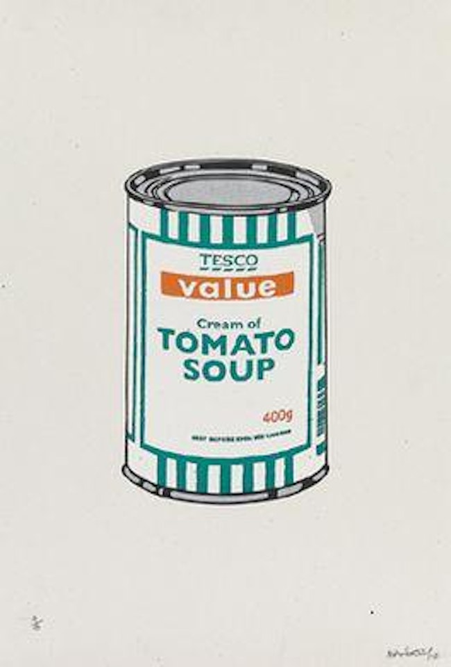 Soup can by Banksy