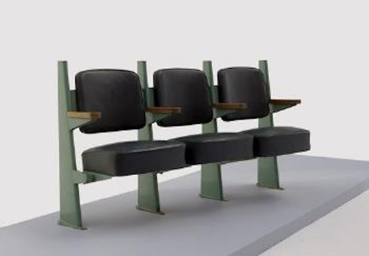 Amphitheater bench, from the University of Besançon, France by Jean Prouvé