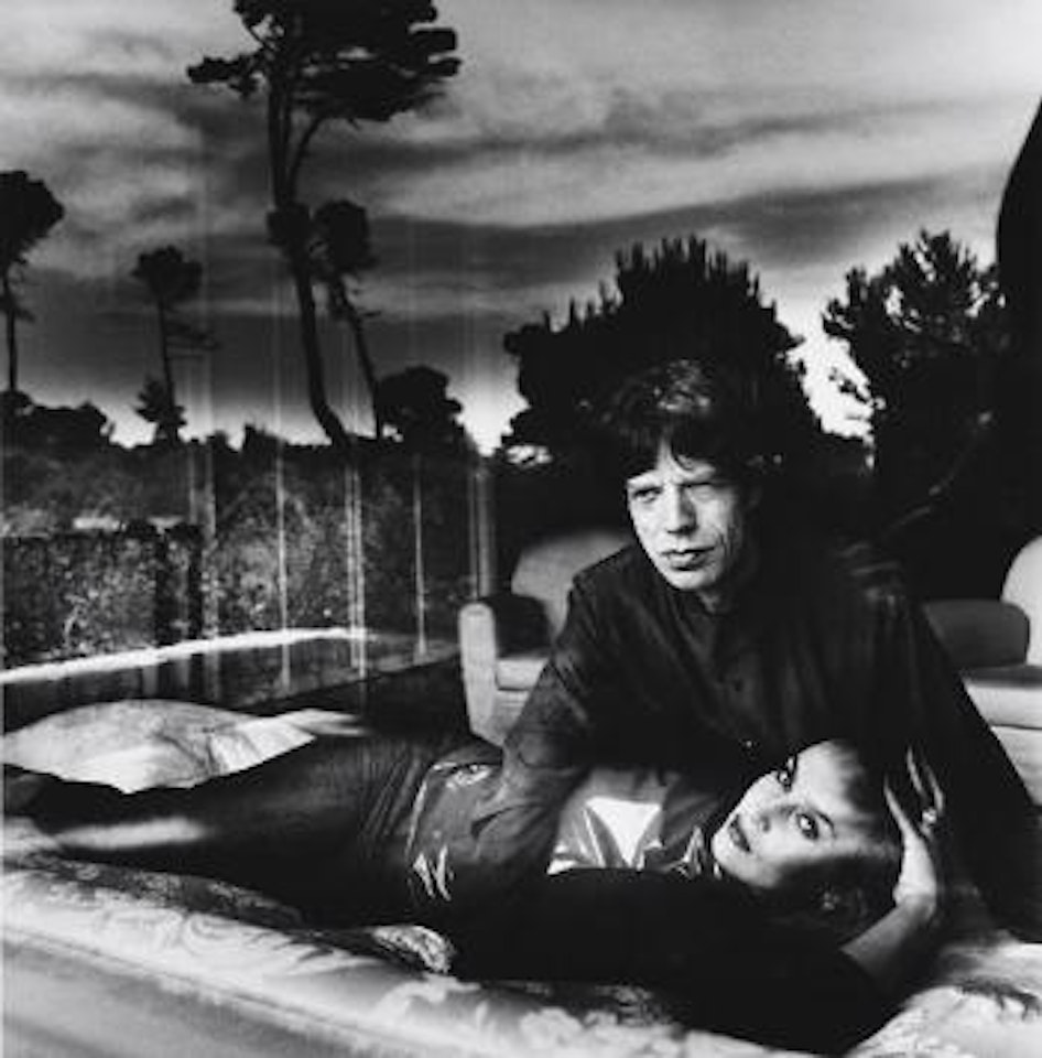 Mick Jagger and Jerry Hall, Cap d'Antibes by Helmut Newton