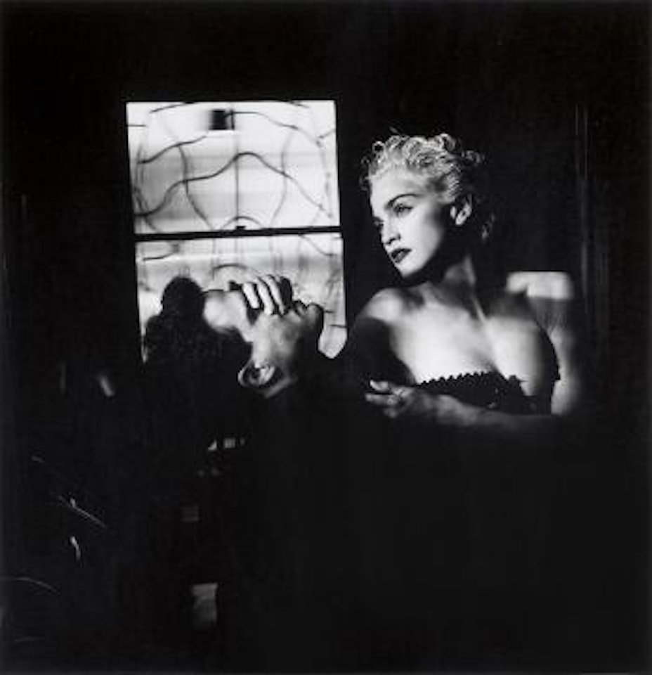 Madonna Covering Man's Face, Hollywood by Helmut Newton