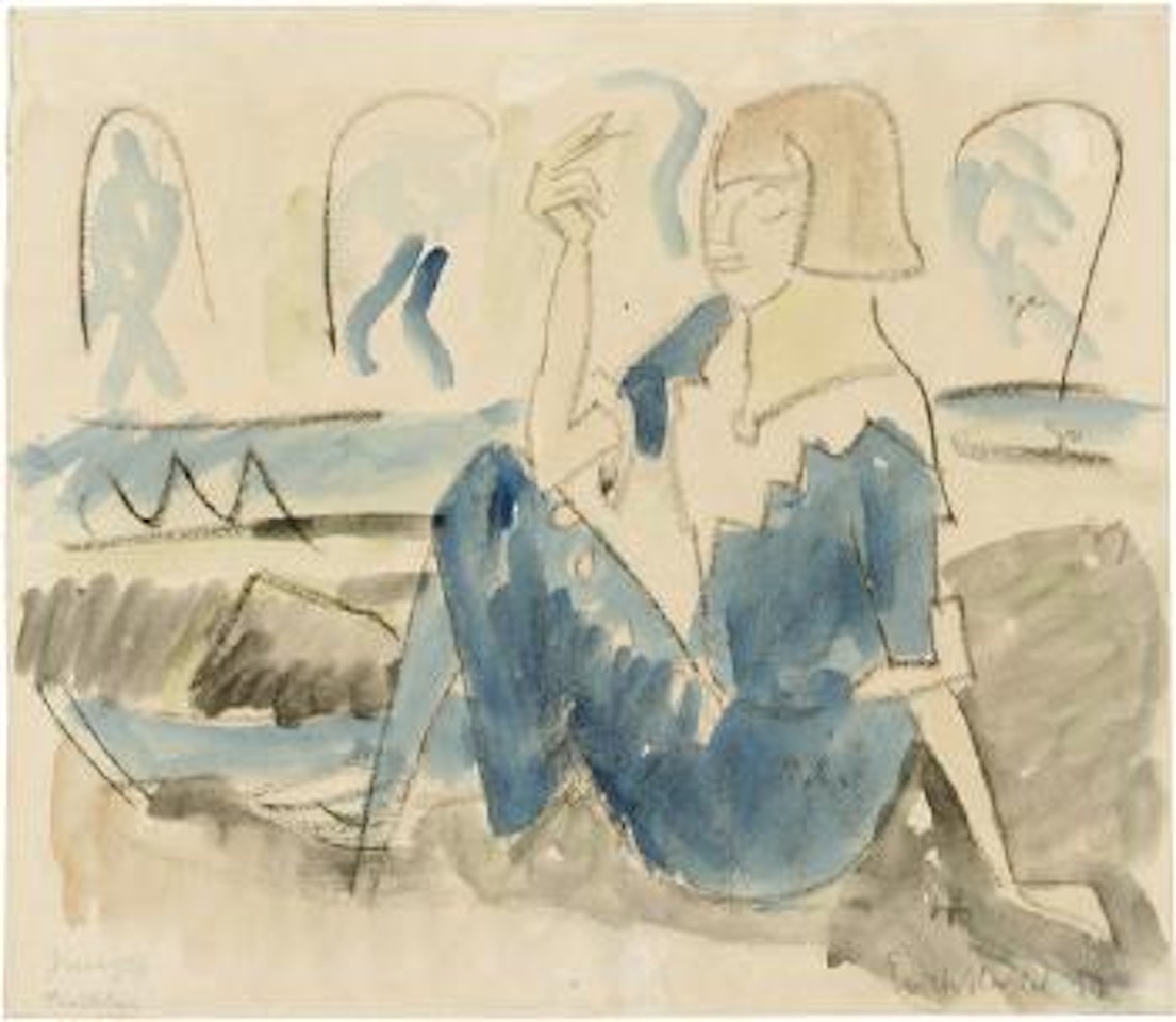 Junges Mädchen. by Erich Heckel