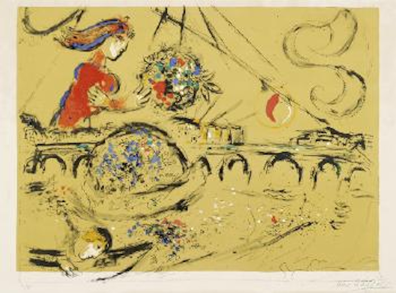 Ile Saint-Louis. by Marc Chagall