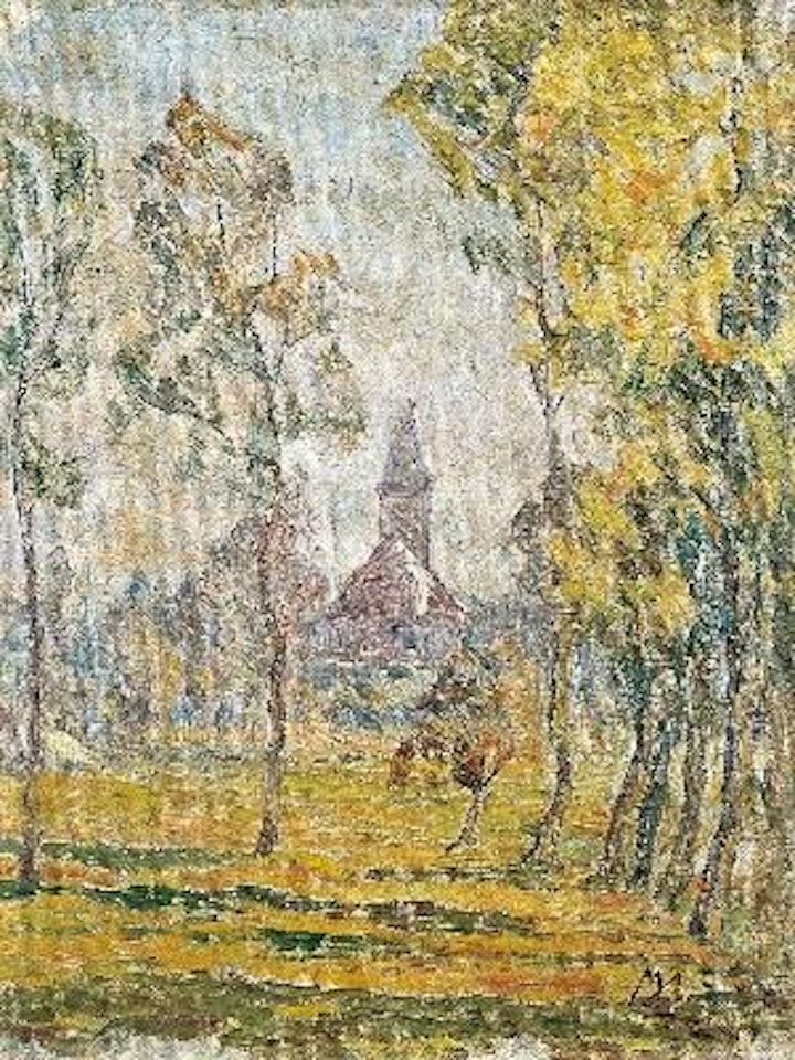 Landschap te Wacken by Modeste Huys