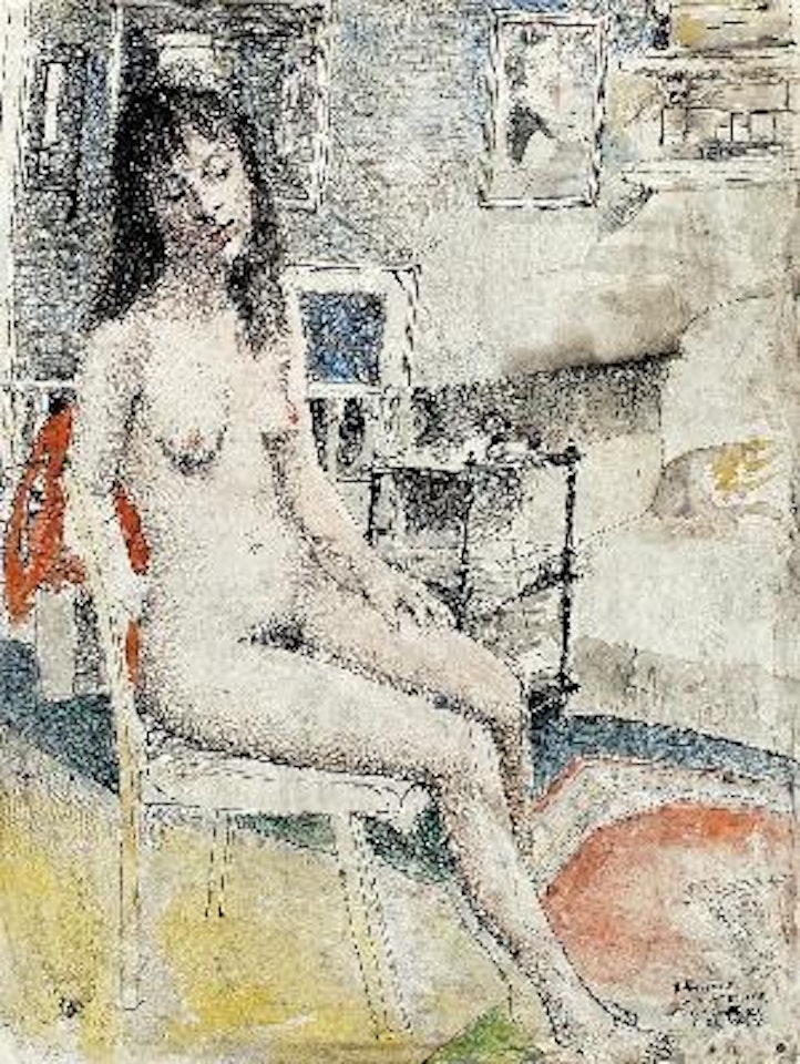 Danielle é l'atelier by Paul Delvaux