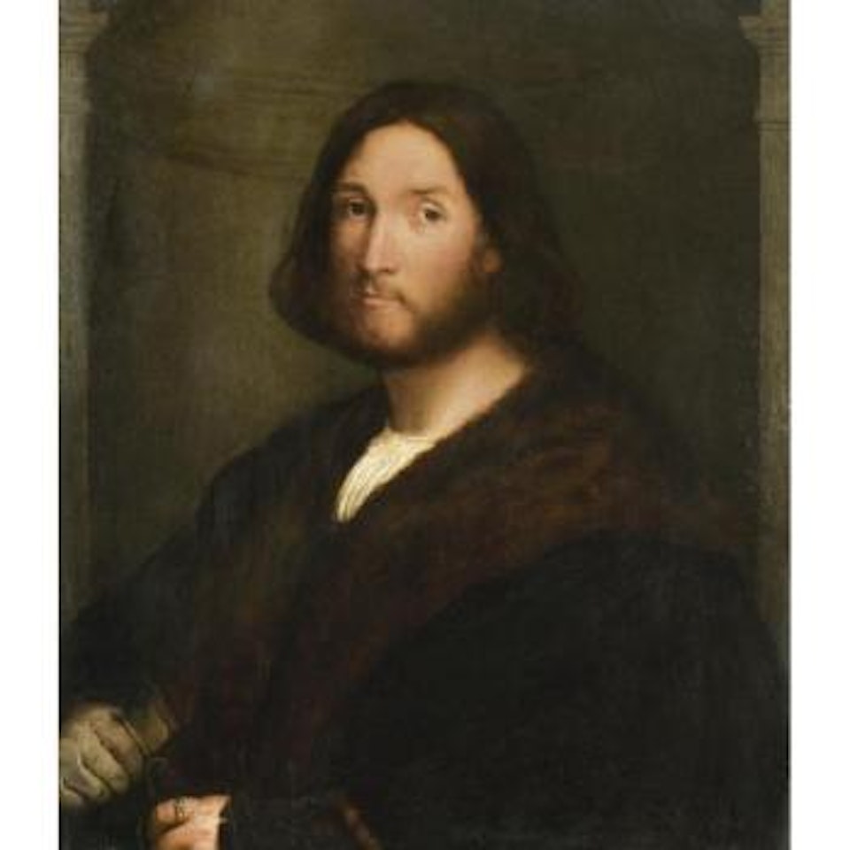 Portrait Of A Gentleman, Said To Be 'Aurelio Onigo', Half-length And Holding A Book by Jacopo Palma il Giovane