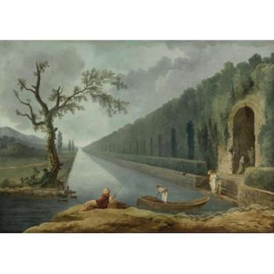 Garden Scene With A Canal by Hubert Robert