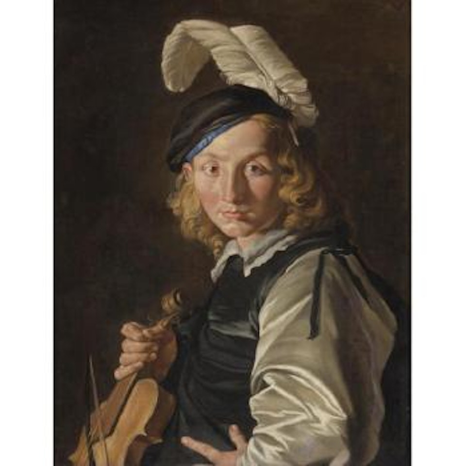 Young Man With A Fiddle by Matthias Stom