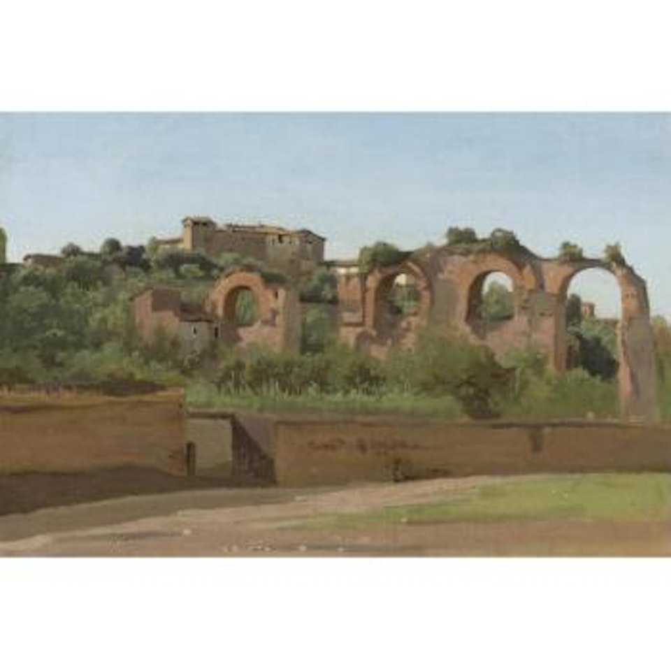 View Of The Ruins Of The Claudian Aqueduct, Rome, Near San Giovanni In Laterano And The Villa Wolkonsky by Jean Baptiste Camille Corot
