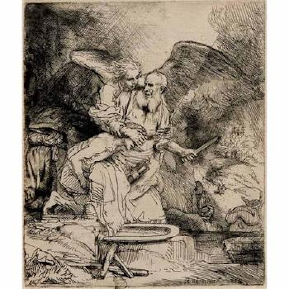 Abraham's Sacrifice (Bartsch, Hollstein 35) by Attributed to Rembrandt Harmensz van Rijn