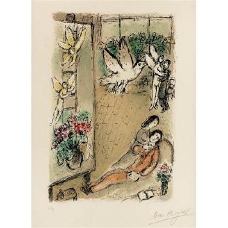 The Bird In The Studio (M. 844) by Marc Chagall