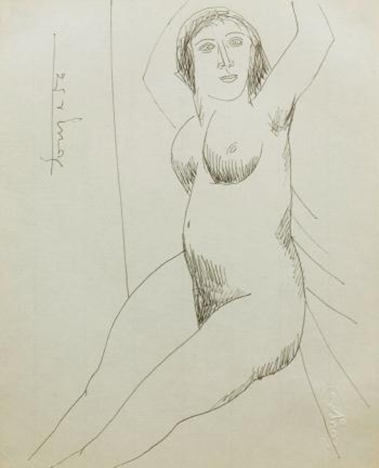 Seated woman by Francis Newton Souza