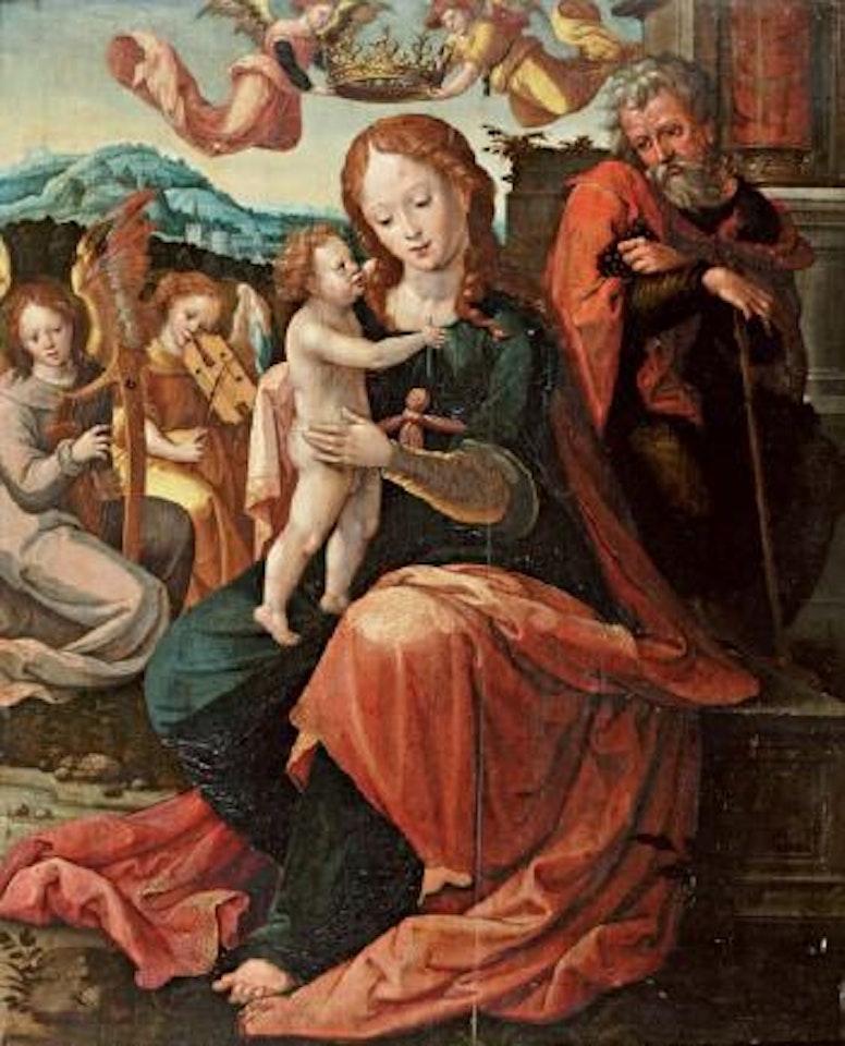 Vierge à l'enfant avec Saint Joseph by Attributed to Pieter Coecke van Aelst I
