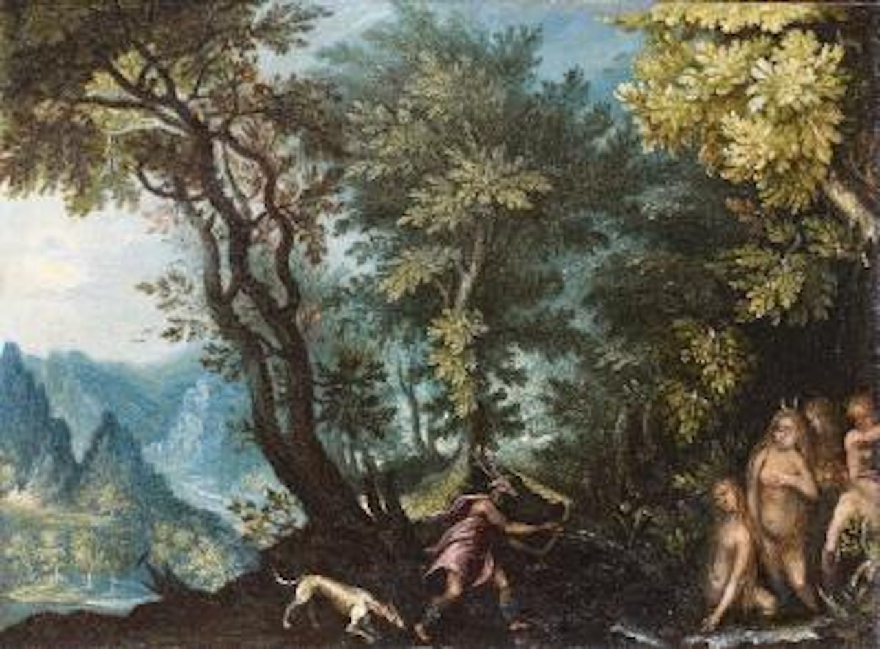 Diana und Aktaon in einer Waldlandschaft by Jan Brueghel the Younger