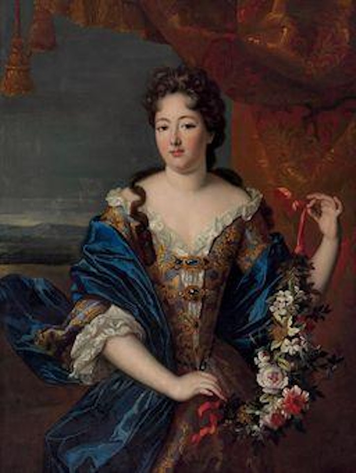Portrait of a lady, traditionally identified as the Marquise de Montespan, standing three-quarter-length by Jacob Ferdinand Voet