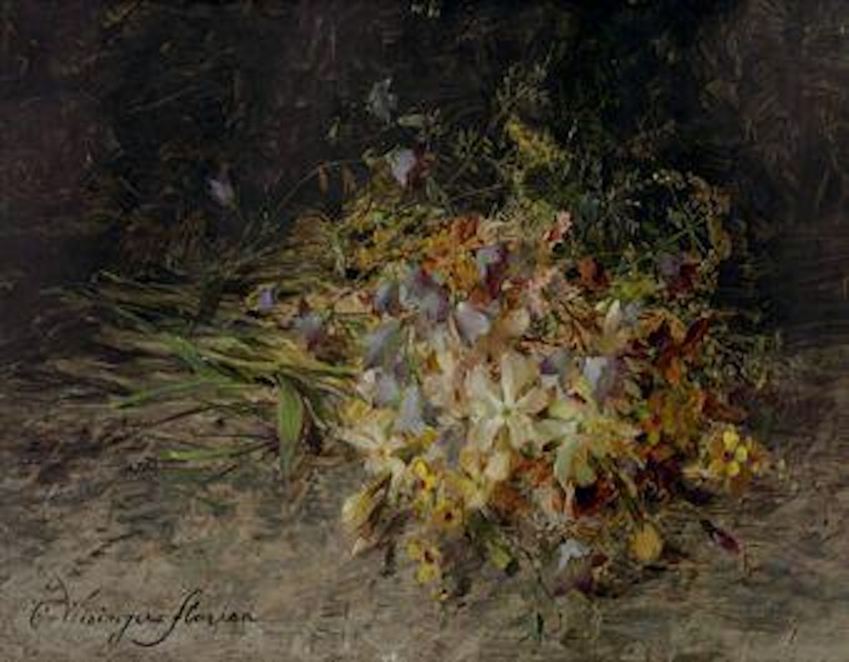 Ein Wildblumenstrauss (A spray of wild flowers) by Olga Wisinger-Florian