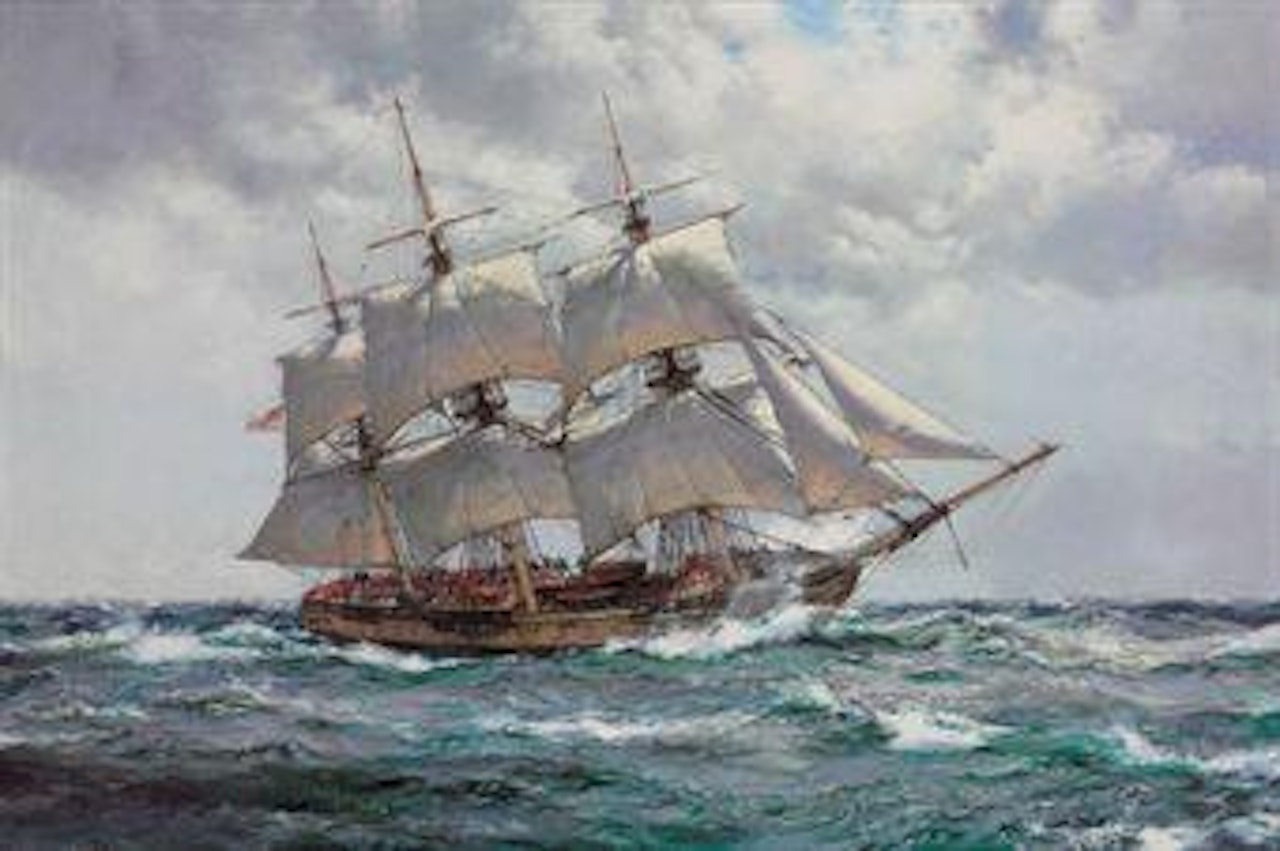 HMS Endymion by Montague Dawson