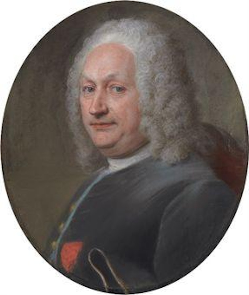 Portrait of a gentleman, bust-length in three-quarter profile by Maurice Quentin de la Tour