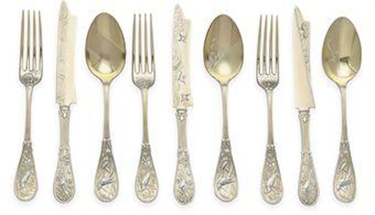 A Parcel-gilt Silver Dessert Service by Tiffany & Co.