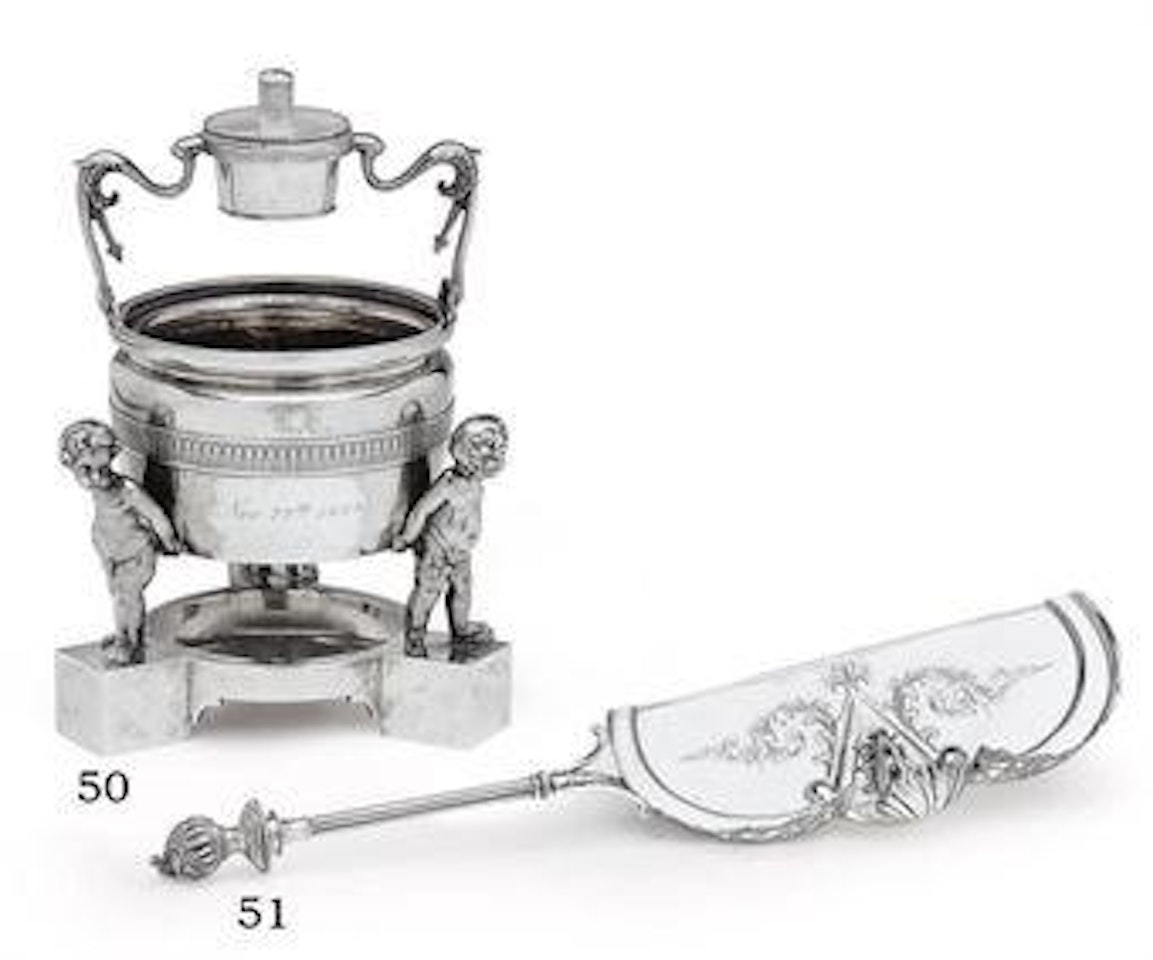 A Silver Cigar Stand And Lighter by Tiffany & Co.