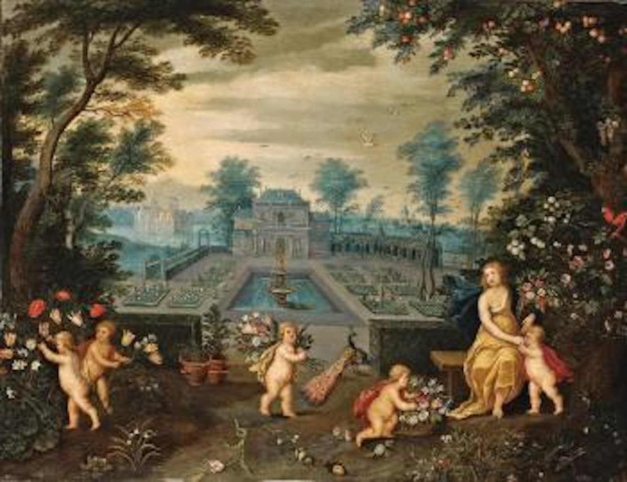 Landschaft mit Flora by Pieter van Avont by Jan Brueghel the Younger