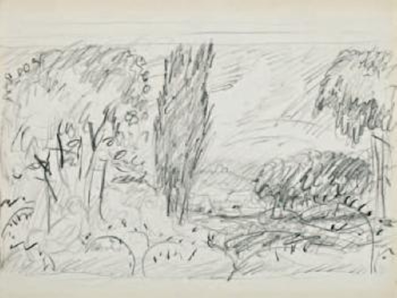 Paysage, projet d'illustration by Pierre Bonnard
