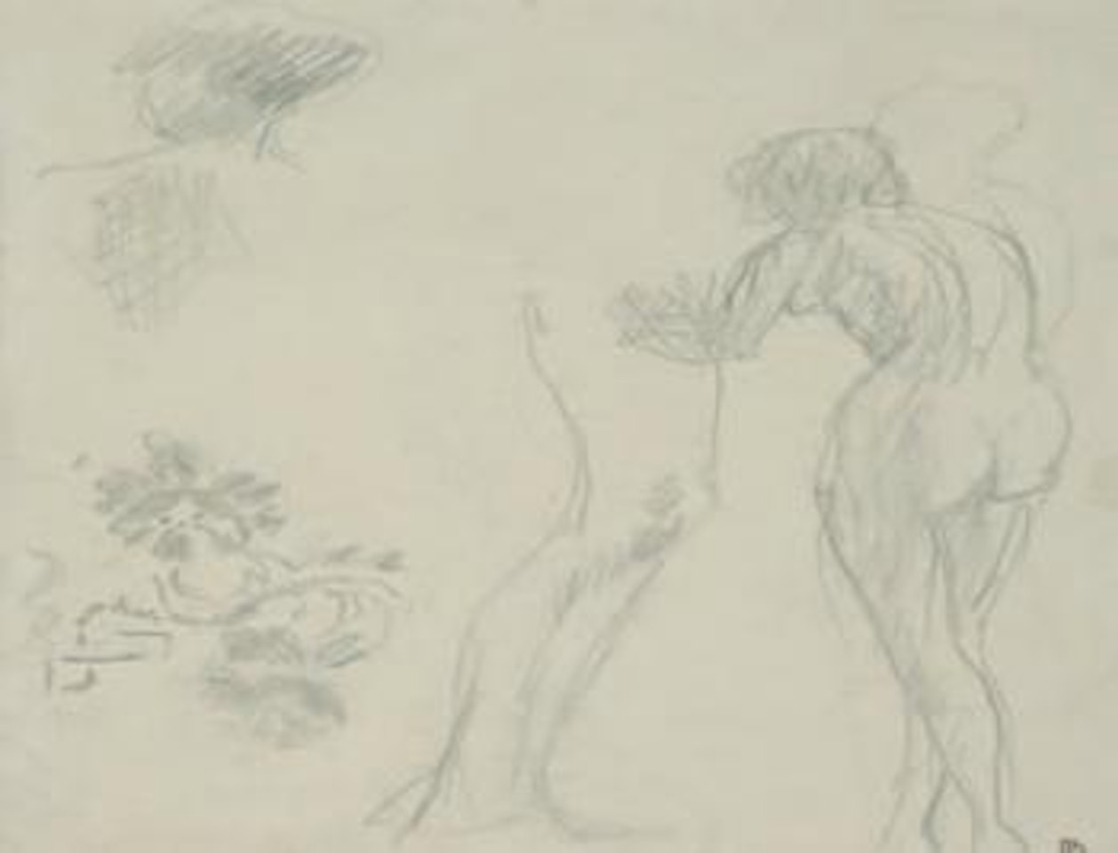 Nu féminin et fleurs by Pierre Bonnard