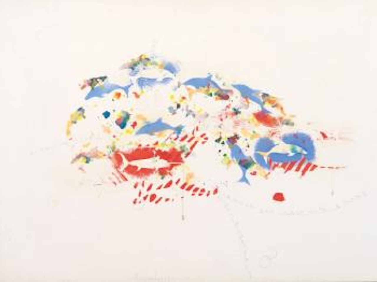 Delfini e pesci spada by Alighiero Boetti