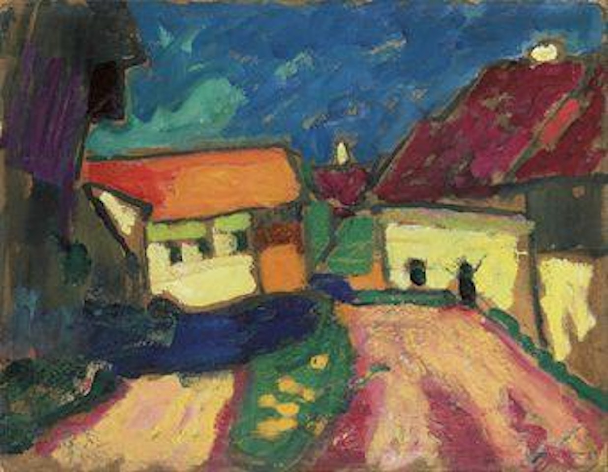 Landschaftstudie - Dorfstrasse by Alexej von Jawlensky