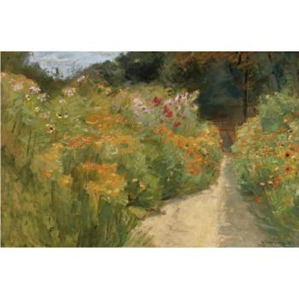 Blumenstauden Im Wannseegarten (Flower Shrubs In Wannsee Garden) by Max Liebermann
