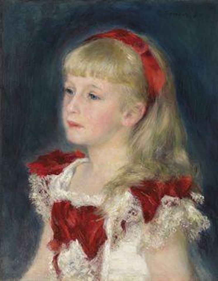 Mademoiselle Grimprel au ruban rouge (Hélène  Grimprel) by Pierre-Auguste Renoir
